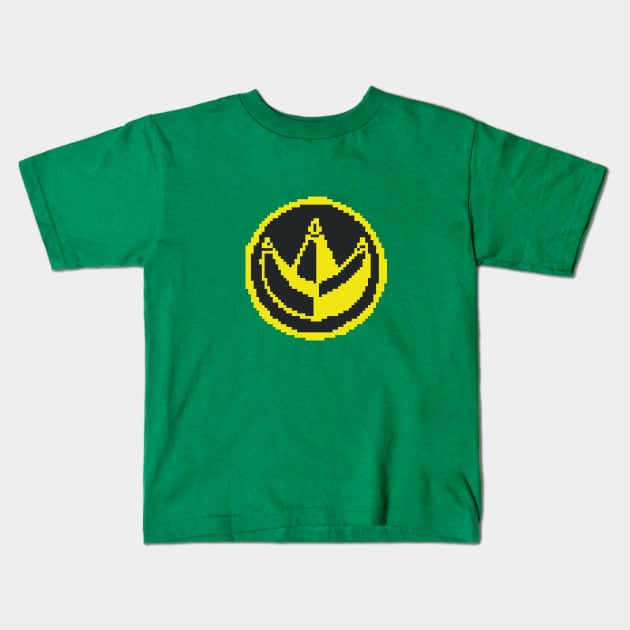 Green Dragon Ranger 8 bit pixelart Kids T-Shirt by Cinestore Merch